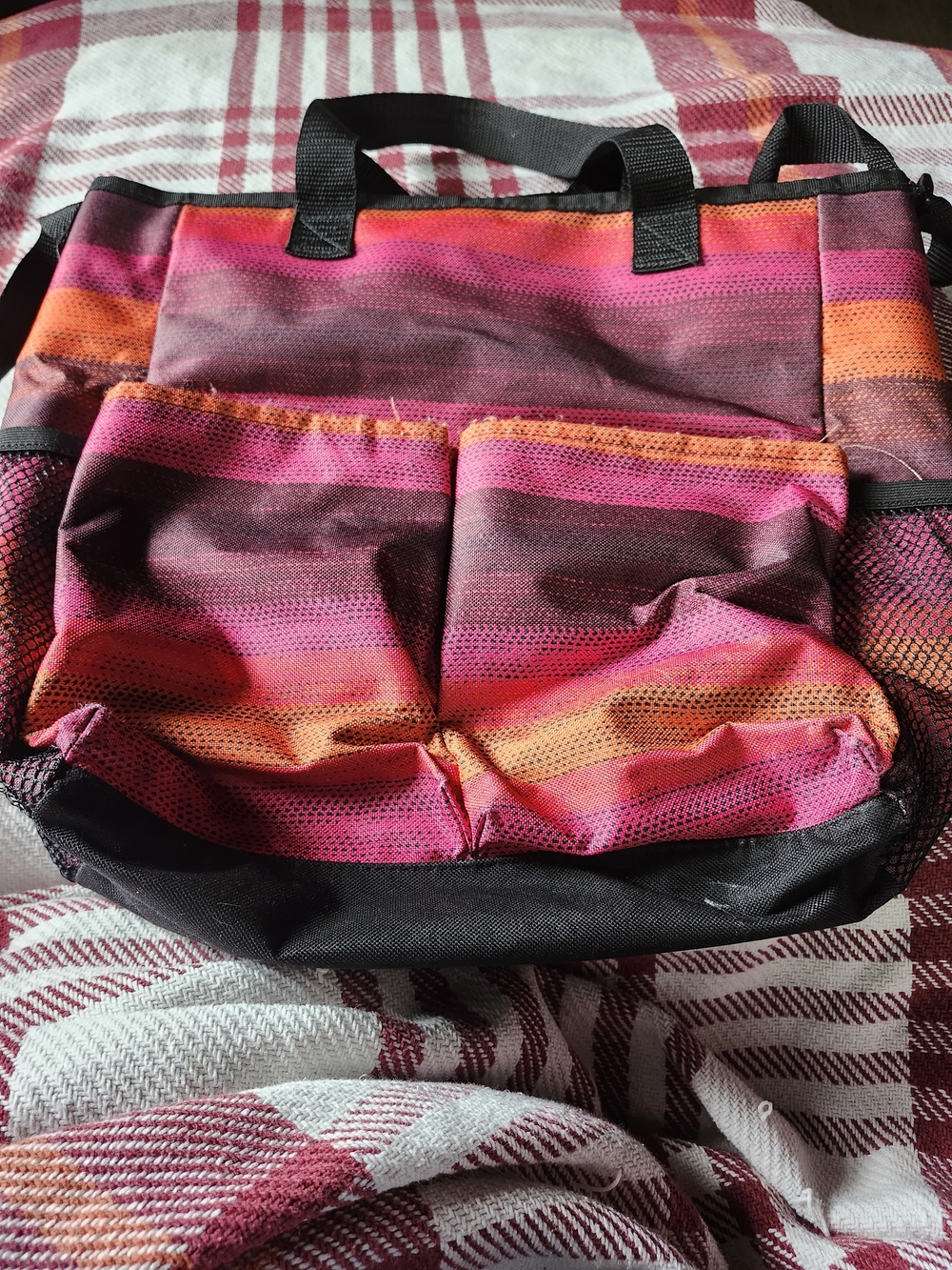 thirty-one Striped Pink Orange Tote Bag